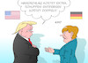 Cartoon: keine Männerfreundschaft (small) by Erl tagged politik,usa,präsident,donald,trump,rechtspopulismus,nationalismus,handelsbarrieren,strafzölle,ausstieg,atomabkommen,iran,besuch,frankreich,emmanuel,macron,schmeicheleien,männerfreundschaft,schuppen,entfernen,kragen,angela,merkel,kühle,distanz,handschlag,gast,zweite,klasse,wirtschaft,handel,freihandel,karikatur,erl