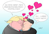 Cartoon: Kim sellt sich das Treffen vor (small) by Erl tagged politik usa präsident donald trump nordkorea diktator kim jong un abrüstung atomwaffen friedensnobelpreis rückzieher bedenken manöver südkorea diplomatie karikatur erl