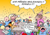 Cartoon: Kita-Streik (small) by Erl tagged erzieherin,erzieher,kind,kindertagesstätte,kita,tarifverhandlungen,anerkennung,streik,kompromiss,abstimmung,ablehnung,belstung,eltern,betreuung,verhandlungspartner,druck,karikatur,erl