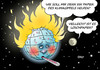 Cartoon: Klimagipfel (small) by Erl tagged klimawandel,erderwärmung,co2,ausstoß,reduktion,klimagipfel,gipfel,vertrag,papier,absicht,erklärung,absichtserklärung,erde,fieber,thermometer,fieberthermometer,feuer,hilfe,löschpapier,mond,sterne,weltall,all,karikatur,erl