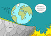 Cartoon: Klimakonferenz (small) by Erl tagged politik,umwelt,klima,klimawandel,klimakrise,erderwärmung,extremwetter,dürre,feuer,klimagipfel,klimakonferenz,2022,scharm,el,scheich,klimaproteste,sekundenkleber,ankleben,erde,abgrund,karikatur,erl