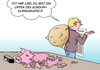 Cartoon: Konsumklimawandel (small) by Erl tagged konsum,konsumklima,freundlich,einkauf,einkaufen,konsumieren,niedrigzins,sparen,sparschwein,opfer,klimawandel,hammer,geld,geldsack,karikatur,erl