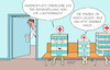 Cartoon: Krankenhausreform (small) by Erl tagged politik,gesundheit,medizin,klinik,krankenhaus,reform,krankenhausreform,abschaffung,fallpauschale,spezialisierung,qualität,behandlung,vergütung,vorhalten,leistungen,gesundheitsminister,doktor,karl,lauterbach,arzt,wartezimmer,krankenhaussterben,angst,kliniken,krankenhäuser,patientinnen,patienten,karikatur,erl