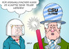 Cartoon: Krawallmacher (small) by Erl tagged krawall,krawallmacher,fußball,fans,ultras,randale,verein,strafe,haftung,urteil,gericht,streit,cdu,csu,flüchtlingspolitik,bundeskanzlerin,angela,merkel,ministerpräsident,bayern,horst,seehofer,feuerwerkskörper,tracht,karikatur,erl