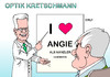 Cartoon: Kretschmann (small) by Erl tagged winfried,kretschmann,ministerpräsident,baden,württemberg,die,grünen,koalition,grün,schwarz,lob,bundeskanzlerin,angela,merkel,kanzlerkandidatin,cdu,csu,skepsis,horst,seehofer,flüchtlingspolitik,obergrenze,optik,optiker,sehtest,karikatur,erl