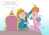 Cartoon: Kronprinzessin (small) by Erl tagged politik,partei,cdu,generalsekretär,peter,tauber,rücktritt,generalsekretärin,annegret,kramp,karrenbauer,ministerpräsidentin,saarland,hoffnungsträgerin,zukunft,kronprinzessin,nachfolgerin,angela,merkel,bundeskanzlerin,königin,verjüngung,erneuerung,karikatur,erl