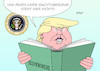 Cartoon: Lehrbuch Demokratie (small) by Erl tagged politik,usa,präsident,donald,trump,rechtspopulismus,nationalismus,rassismus,gefahr,demokratie,gedankenspiele,machtübergabe,widerstand,verschwörungstheorie,wahlfälschung,karikatur,erl