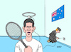 Cartoon: Lichtgestalt (small) by Erl tagged politik sport tennis novak djokovic ungeimpft corona virus pandemie einreise australien ausnahme genehmigung widerruf angaben unwahr extrawurst lichtgestalt egoismus star bevölkerung lockdown gericht richter visum ungültig heiligenschein strom steckdose karikatur erl