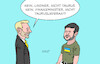 Cartoon: Lindner in Kiew (small) by Erl tagged politik,krieg,angriff,überfall,russland,ukraine,deutschland,waffenlieferungen,diskussion,marschflugkörper,taurus,wunsch,präsident,wolodymyr,selenskyj,besuch,kiew,finanzminister,christian,lindner,karikatur,erl