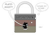 Cartoon: Lockdown (small) by Erl tagged politik,corona,virus,pandemie,vovid19,zweite,welle,herbst,winter,anstieg,fallzahlen,gefahr,lockdown,reaktionen,platzangst,sicherheit,vorhängeschloss,karikatur,erl