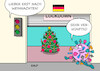 Cartoon: Lockdown (small) by Erl tagged politik,corona,virus,pandemie,covid19,fünfte,welle,omikron,weihnachten,expertenrat,rki,lockdown,regierung,ampel,bund,länder,später,fehler,unvernunft,karikatur,erl