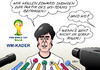 Cartoon: Löw Snowden (small) by Erl tagged fußball,wm,weltmeisterschaft,brasilien,2014,deutschland,nationalmannschaft,kader,bekanntgabe,bundestrainer,joachim,löw,nsa,untersuchungsausschuss,abhöraffäre,befragung,zeuge,edward,snowden,usa,bestrafung,strafraum