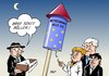 Cartoon: Mahnung (small) by Erl tagged regierung,koalition,schwarz,gelb,cdu,csu,fdp,wahlgeschenke,betreuungsgeld,kritik,mahnung,wirtschaft,industrie,silvester,rakete,brot,statt,böller,geld,haushalt,sparen