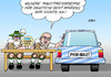 Cartoon: Mautpreisbremse (small) by Erl tagged pkw,maut,ausländer,infrastruktur,abgabe,infrastrukturabgabe,deutschland,deutsche,inländer,entlastung,kfz,steuer,eu,recht,diskriminierung,verkehrsminister,alexander,dobrindt,csu,wahlkampf,wahlversprechen,stammtisch,mietpreisbremse,brüssel,karikatur,erl