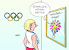 Cartoon: Medaillenspiegel (small) by Erl tagged politik,sport,olympia,olympische,spiele,sommerspiele,tokio,2020,2021,corona,virus,pandemie,covid19,hygiene,konzept,anstieg,fallzahlen,sportlerinnen,sportler,angst,ansteckung,hotspot,ringe,medaillen,medaillenspiegel,schneller,höher,weiter,karikatur,erl