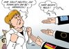 Cartoon: Merkel Euro (small) by Erl tagged euro,krise,schulden,rettung,fiskalpakt,rettungsschirm,esm,sparkurs,griechenland,eu,europa,deutschland,bundesländer,länder,zustimmung,geld,handel,finanzen,bundeskanzlerin,angela,merkel