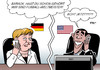 Cartoon: Merkel Obama (small) by Erl tagged fußball,weltmeisterschaft,wm,brasilien,2014,finale,sieg,deutschland,weltmeister,bundeskanzlerin,angela,merkel,usa,geheimdienst,abhöraffäre,spionage,nsa,cia,präsident,barack,obama