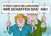Cartoon: Merkel Seehofer (small) by Erl tagged flüchtlinge,europa,eu,deutschland,willkommen,bundeskanzlerin,angela,merkel,abschottung,ministerpräsident,bayern,horst,seehofer,csu,cdu,wir,schaffen,das,ab,abschaffung,willkommenskultur,karikatur,erl