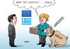 Cartoon: Merkel zeigt die Instrumente (small) by Erl tagged griechenland,schulden,ablehnung,nein,oxi,sparkurs,eu,ezb,iwf,hilfe,bedingung,reformen,grexit,tsipras,merkel,hund,hilfspaket,karikatur,erl