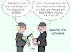 Cartoon: Mietendeckel II (small) by Erl tagged politik,wohnen,wohnung,miete,mieten,mietpreisexplosion,berlin,bundesland,mietendeckel,bundesverfassungsgericht,karlsruhe,urteil,verfassungswidrig,zuständigkeit,gesetz,bund,mieter,vermieter,immobilienkonzern,verzicht,rückzahlung,image,imagekampagne,werbung,karikatur,erl