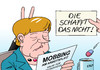 Cartoon: Mobbing (small) by Erl tagged flüchtlinge,eu,deutschland,bundeskanzlerin,angela,merkel,wir,schaffen,das,willkommen,kritik,parteifreunde,koalition,partner,cdu,csu,spd,mobbing,arbeitsplatz,hilfe,karikatur,erl