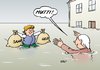 Cartoon: Mutti 1 (small) by Erl tagged hochwasser,flut,deutschland,bundeskanzlerin,angela,merkel,besuch,hilfe,unterstützung,wahlkampf,wähler,wählerstimmen,aufkreuzen,ankreuzen,sack,sand,geld,sandsack,geldsack