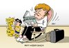 Cartoon: Mutti wieder daheim (small) by Erl tagged bundeskanzlerin,angela,merkel,urlaub,ende,berlin,arbeit,regierung,koalition,schwarz,gelb,cdu,csu,fdp,wirtschaftsminister,philipp,rösler,steuersenkung,euro,rettung,krise,parlament,umgehung