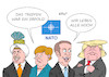 Cartoon: NATO-Bilanz (small) by Erl tagged politik,nato,bündnis,militär,verteidigung,70,jahre,treffen,london,präsident,donald,trump,rechtspopulismus,angriff,emmanuel,macron,frankreich,aussage,hirntot,streit,differenzen,erdogan,türkei,kurden,syrien,bundeskanzlerin,angela,merkel,bilanz,erfolg,überleben,karikatur,erl