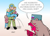 Cartoon: NATO (small) by Erl tagged politik,krieg,angriff,überfall,kriegsverbrechen,massaker,wladimir,putin,raubtier,bär,russland,ukraine,nachbarländer,schutz,nato,bündnis,militär,finnland,schweden,karikatur,erl