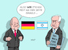 Cartoon: Netanjahu Scholz (small) by Erl tagged politik,israel,regierung,nationalistisch,religiös,rechtsextrem,umbau,reform,entmachtung,justiz,oberstes,gericht,besuch,ministerpräsident,benjamin,netanjahu,deutschland,bundeskanzler,olaf,scholz,diplomatie,karikatur,erl