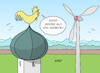 Cartoon: Neue H-Regel (small) by Erl tagged politik,klima,klimaschutz,ausbau,erneuerbare,energien,windkraft,wirtschaftsminister,robert,habeck,übereugungsarbeit,bayern,blockade,windräder,10h,regel,abstand,höhe,markus,söder,wetterhahn,kirchturm,karikatur,erl