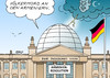 Cartoon: Neue Unwetter (small) by Erl tagged bundestag,resolution,armenien,völkermord,osmanisches,reich,türkei,kritik,präsident,erdogan,flüchtlinge,abkommen,deal,gefahr,angst,bundeskanzlerin,angela,merkel,gewitter,unwetter,blitz,donner,wolken,reichstag,kuppel,karikatur,erl