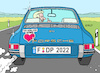 Cartoon: Neuer Aufkleber (small) by Erl tagged politik,finanzminister,christian,lindner,fdp,entlastung,steuer,kalte,progression,inflation,gaspreis,ein,herz,für,arme,aufkleber,auto,porsche,karikatur,erl