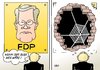 Cartoon: Nichts dahinter (small) by Erl tagged fdp,vorsitz,westerwelle,führung,unzufriedenheit,problem,inhalte,themen,leere