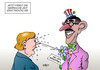 Cartoon: No-Spy-Abkommen (small) by Erl tagged deutschland,usa,geheimdienst,bnd,nsa,abhören,ausspähen,aushorchen,freund,feind,abkommen,scheitern,präsident,barack,obama,bundeskanzlerin,angela,merkel,karneval,fasnacht,fasching,närrische,zeit,pappnase,scherzartikel,blume,karikatur,erl