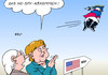 Cartoon: No-Spy-Abkommen (small) by Erl tagged no,spy,abkommen,deutschland,usa,wahlversprechen,cdu,csu,schutz,spionage,geheimdienst,nsa,abhören,ausspähen,bürger,michel,bundeskanzlerin,angela,merkel,baron,münchhausen,ritt,kanonenkugel,lügenbaron,lüge,karikatur,erl