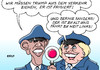 Cartoon: Obama Clinton (small) by Erl tagged usa,präsidentschaft,wahl,demokraten,hillary,clinton,unterstützung,präsident,barack,obama,republikaner,donald,trump,frisur,frisiert,bernis,sanders,links,verkehr,polizisten,wahlkampf,karikatur,erl