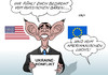 Cartoon: Obama in Europa (small) by Erl tagged usa,präsident,obama,besuch,europa,osteuropa,ukraine,konflikt,russland,bedrohung,gefühl,bär,geheimdienst,nsa,abhöraffäre,überwachung,ohren,luchs