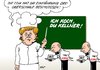 Cartoon: Oberschule (small) by Erl tagged cdu,parteitag,partei,vorsitz,bundeskanzlerin,angela,merkel,beschluss,einführung,oberschule,zusammenlegung,hauptschule,realschule,koch,kellner,kanzlerwahlverein