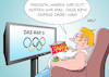 Cartoon: Olympia (small) by Erl tagged politik,sport,wintersport,olympische,spiele,winterspiele,olympia,südkorea,pyeongchang,doping,betrug,lüge,wahrheit,ehrlichkeit,ethik,moral,medizin,chemie,sportler,medien,fernsehen,zuschauer,ärger,freude,goldmedaille,silbermedaille,bronzemedaille,medaille,medaillenspiegel,norwegen,deutschland,chips,bier,karikatur,erl