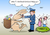 Cartoon: Ostern ganz sicher (small) by Erl tagged ostern,osterhase,ostereier,osternest,kinder,polizei,ausweis,kontrolle,schengen,schengenraum,flug,flugzeug,absturz,germanwings,gefährder,vorschlag,innenminister,thomas,de,maiziere,sicherheit,sicher,karikatur,erl