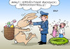 Cartoon: Ostern Terror (small) by Erl tagged belgien,brüssel,terror,anschlag,terrorismus,polizei,kontrollen,verdacht,verdächtig,rucksack,ostern,osterhase,kiepe,eier,ostereier,nest,osternest,kinder,weinen,karikatur,erl