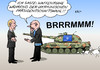 Cartoon: OSZE bei Putin (small) by Erl tagged ukraine,konflikt,bürgerkrieg,russland,usa,eu,osze,waffenruhe,präsidentschaftswahl,nato,stationierung,truppen,osteuropa,panzer,lärm,verständigung