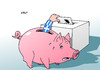 Cartoon: Oxi (small) by Erl tagged griechenland,schulden,euro,pleite,staatspleite,staatsbankrott,eu,ezb,iwf,institutionen,sparkurs,rederendum,ja,nein,nai,oxi,grexit,eurozone,sparschwein,hammer,wahlurne,karikatur,erl