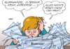 Cartoon: Politikblockade (small) by Erl tagged bundeskanzlerin,angela,merkel,politik,blockade,csu,maut,konzept,wirr,eu,recht,pkw,ausländer,diskriminierung,klimawandel,is,terror,ebola,eurokrise,frankreich,sparkurs,bayern,raute