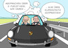 Cartoon: Porschefahrer (small) by Erl tagged politik,fdp,christian,lindner,verhinderung,aus,verbrenner,fuels,absprache,porsche,chef,oliver,blume,dementi,widersprüche,torpedierung,klimaschutz,porschefahrer,karikatur,erl