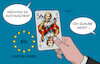 Cartoon: Posten-Poker (small) by Erl tagged politik,eu,wahl,europawahl,europaparlament,neuvergabe,spitzenposten,außenminister,außenministerin,ratspräsident,ratspräsidentin,kommissionspräsident,kommissionspräsidentin,ursula,von,der,leyen,posten,poker,karte,dame,staatschefs,regierungschefs,hinterzimmer,demokratie,karikatur,erl