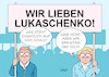 Cartoon: Pro Lukaschenko (small) by Erl tagged politik,demokratie,wahl,belarus,weißrussland,diktatur,diktator,alexander,lukaschenko,wahlmanipulation,unterdrückung,opposition,wahlsieg,demonstration,protest,verhaftung,unschuldige,gegendemonstration,verdacht,bestellt,bezahlt,karikatur,erl