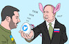 Cartoon: Putins Tick (small) by Erl tagged politik,krieg,russland,ukraine,putin,waffenruhe,ostern,osterei,zeitbombe,selenskyj,karikatur,erl