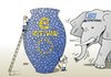 Cartoon: Referendum (small) by Erl tagged eu,euro,rettung,rettungsschirm,schulden,krise,griechenland,referendum,elefant,porzellanladen
